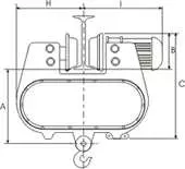 Diagram of Electric Wire Rope Hoists Image 1